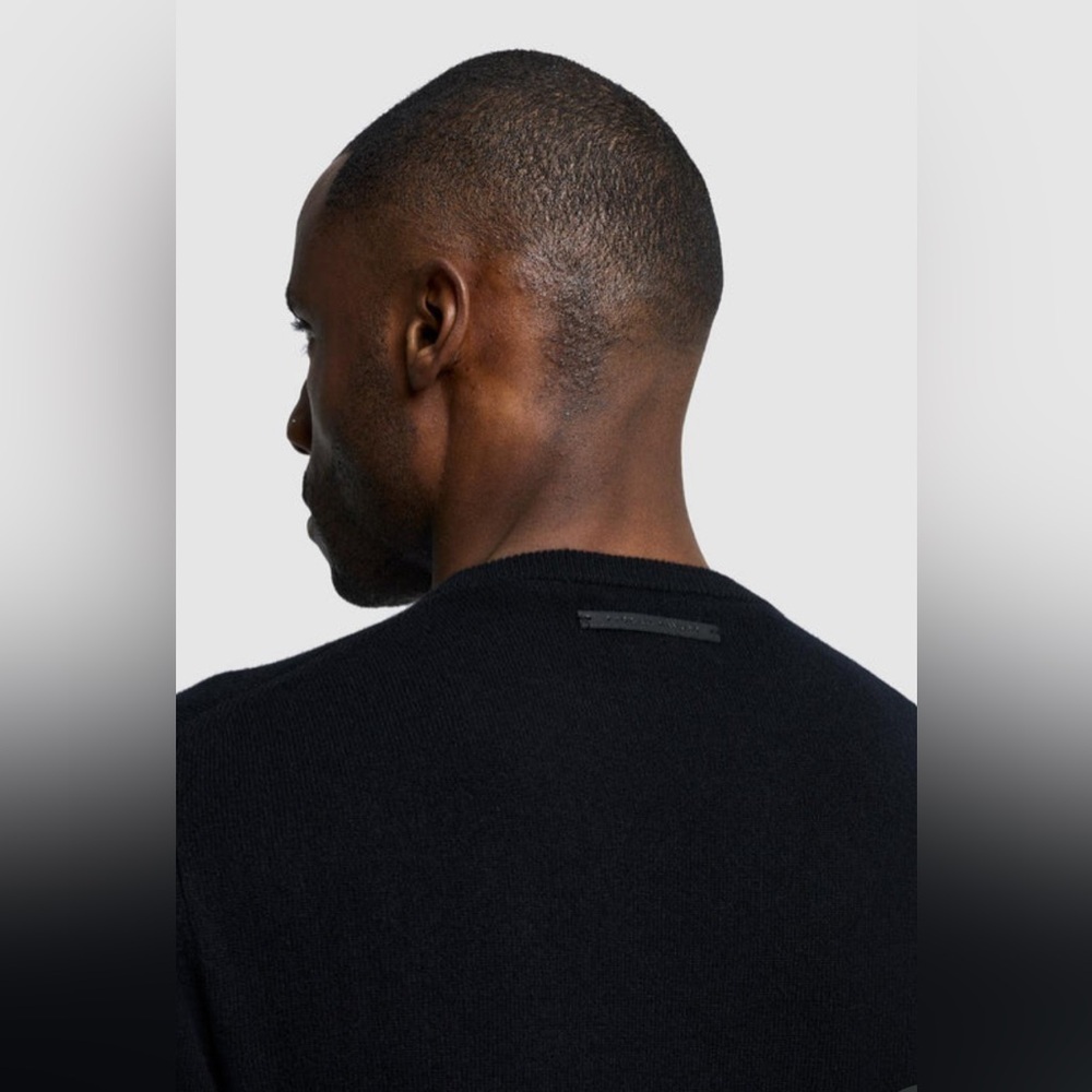 7 For All Mankind Cashmere Crew Sweater Black L - Picture 6 of 7